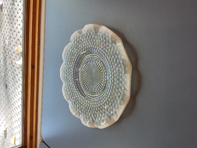 VTG Anchor Hocking Moonstone Hobnail Rippled Platter