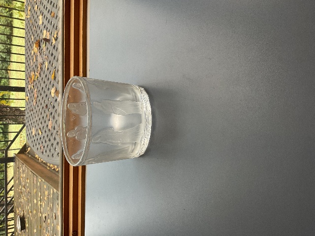 STUNNING Lalique Les Femmes Draped Maidens Glass Vase