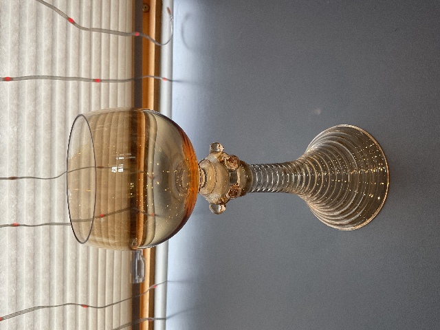 VINTAGE Romer Amber Wine Glass