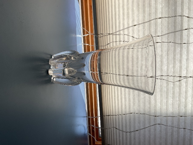 VTG Steuben Crystal Lotus Signed Vases 9.75"H