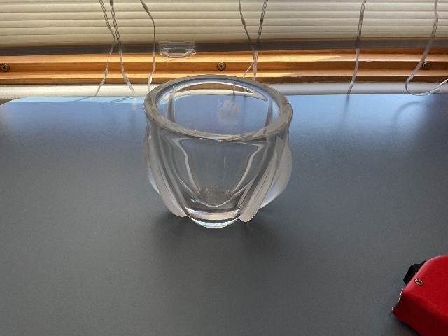 Lalique Deux Tulipes Art Glass Vase 4.25&rdquo;H