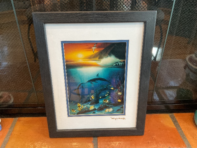 Robert Wyland &ldquo;Kissing Dolphins&rdquo; Limited Edition Print 1990