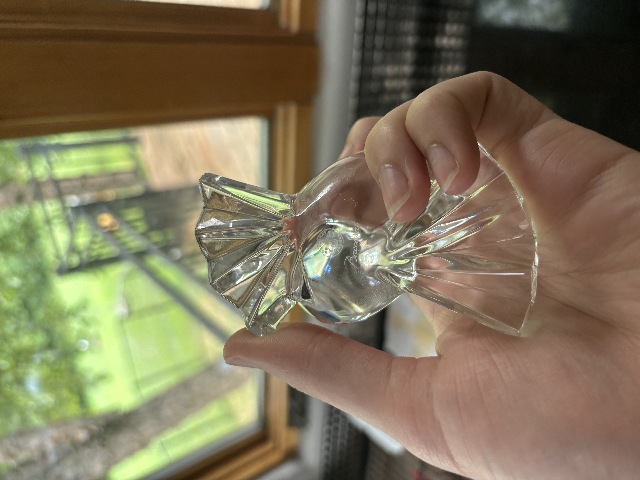 BEAUTIFUL Baccarat Clear Crystal Art Glass Love Dove Birds