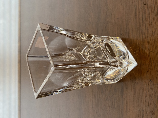 RARE VTG Baccarat Crystal Thomas Bastide Geode Petit Vase SIGNED