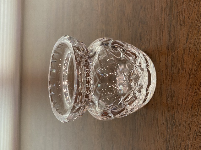 BEAUTIFUL VINTAGE WATERFORD Crystal IVEAGH Jelly/Jam Jar BASE 3"H SIGNED