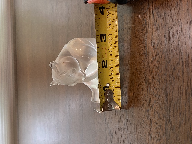 LALIQUE ラリック サーカスベア ベア クマ オブジェ クリスタル STUNNING LALIQUE Crystal Sitting Panda Figurine W/LABEL SIGNED