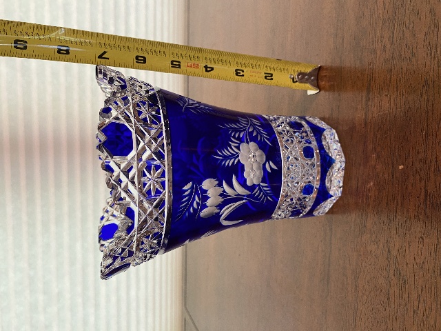 【美品】マイセン☆Cobalt Blue Trumpet Vase 美品】マイセン☆Cobalt Blue Trumpet Vase