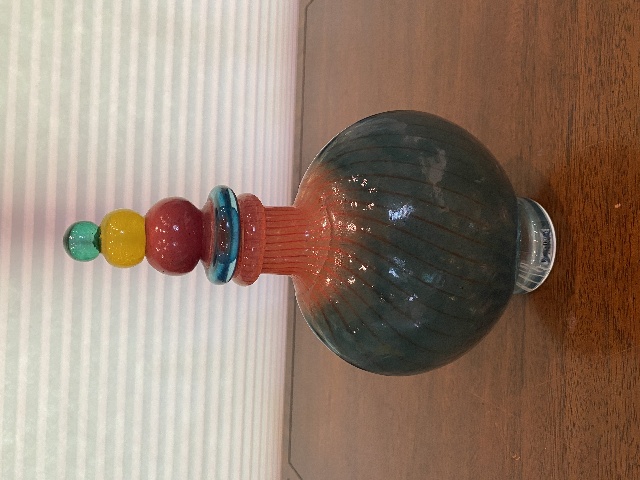 STUNNING KOSTA BODA BON BON Glass Bottle By KJELL ENGMAN W/LABEL SIGNED 10.5"H
