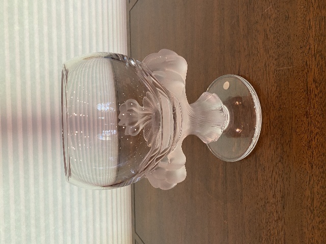 STUNNING VTG LALIQUE Crystal BAGHEERA Lions Paws Footed Vase SIGNED 8.5"H FRANCE