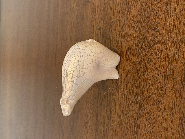 BEAUTIFUL Riverside Studio Iridescent Splatter Glass Polar Bear Figurine 2.5"L