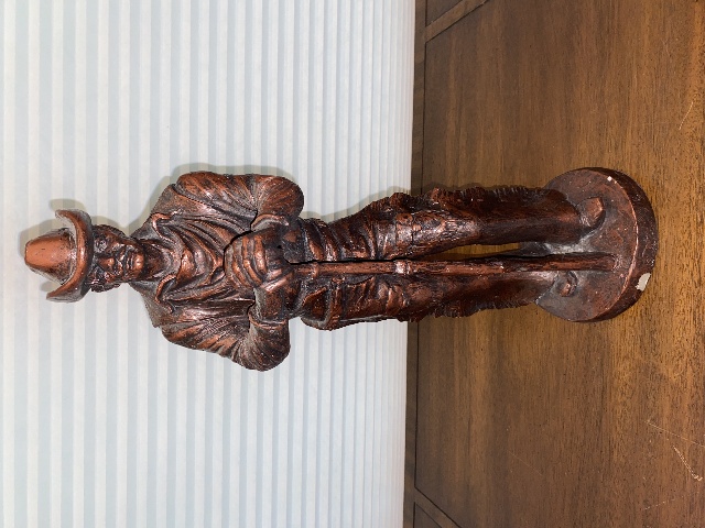VTG 1979 Austin Productions Bronze Tone "THE LOOK OUT" Sculpture 18.5"H MARKED