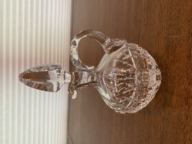 STUNNING VTG Nachtmann Bleikristall Cut Crystal Cruet Bottle W/STOPPER 7.25"H