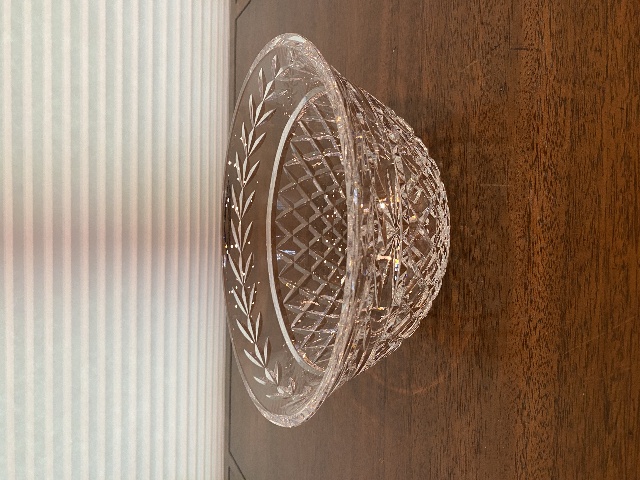 STUNNING VTG WATERFORD Crystal GLANDORE Cut Bowl SIGNED 9"W HEAVY