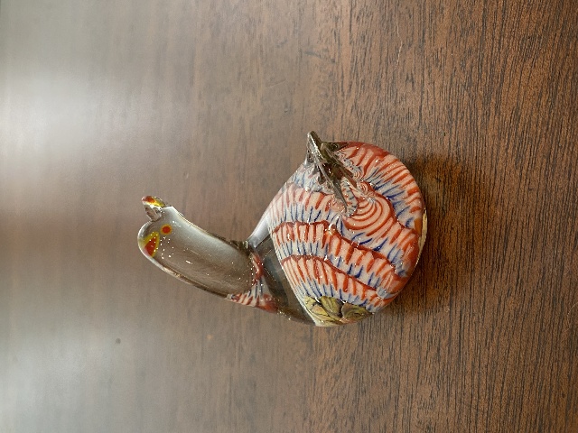 BEAUTIFUL VTG Multicolored Art Glass Pigeon Paperweight 2.5"H