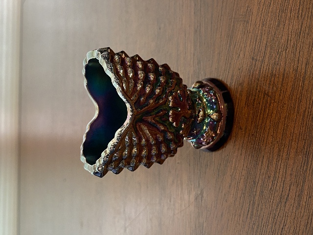STUNNING VTG St Clair NAUTILUS ARGONAUT Shell Carnival Toothpick Holder 2.75"H