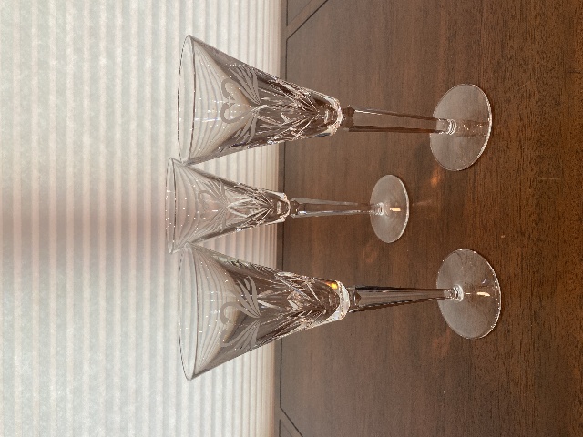 BEAUTIFUL SET (3) WATERFORD Crystal SWAN HEART Toasting Flutes 9.25"H SIGNED