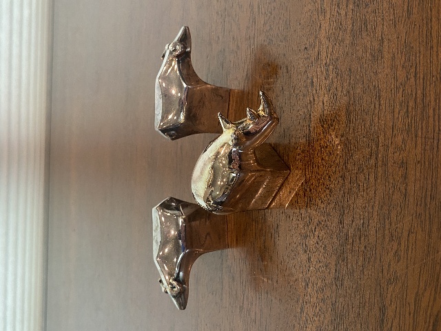 SET(3) VTG Dansk Designs GUNNAR CYREN Silver Plate Animal Paperweights JAPAN