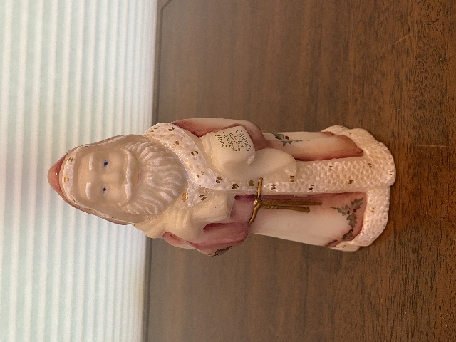 FENTON LTD ED Red/White OLDE WORLD SANTA PAINTED CHRISTMAS Figurine SIGNED 8"