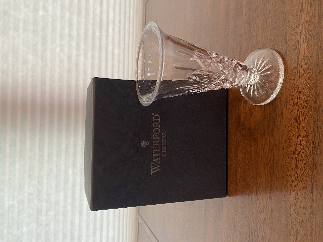 STUNNING VTG WATERFORD Crystal ARAGLIN POSY Vase 6"H SIGNED W/BOX SLOVENIA