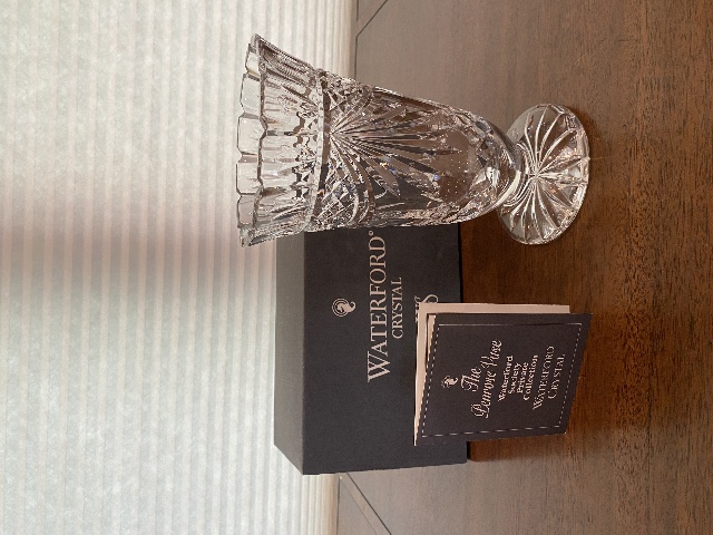 STUNNING VTG WATERFORD SOCIETY PRIVATE COLLECTION PENROSE VASE 8.5" SIGNED W/BOX