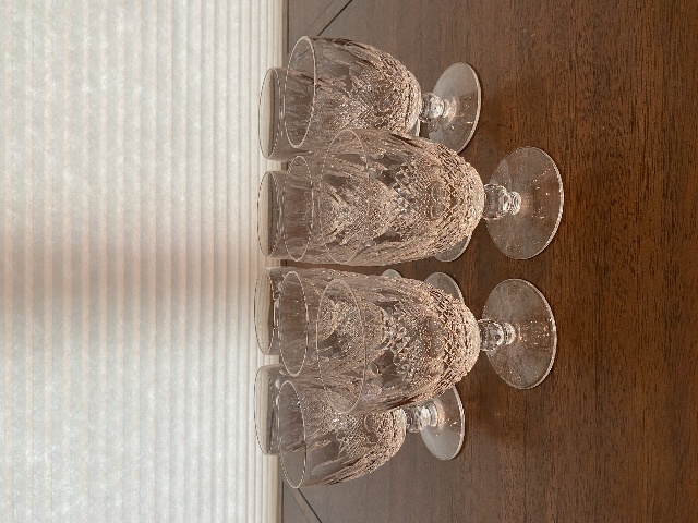 SET(10) VTG WATERFORD Crystal COLLEEN Short Stem Water Goblets SIGNED 5.25"H