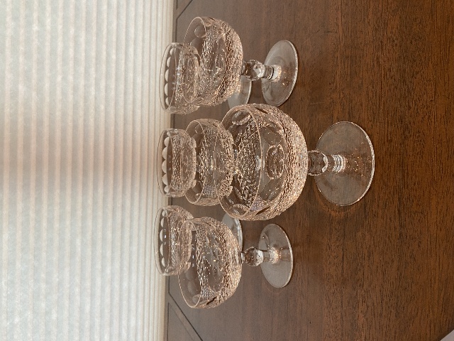 STUNNING SET(7) VTG WATERFORD Crystal COLLEEN Champagne Glasses SIGNED 4.5"H