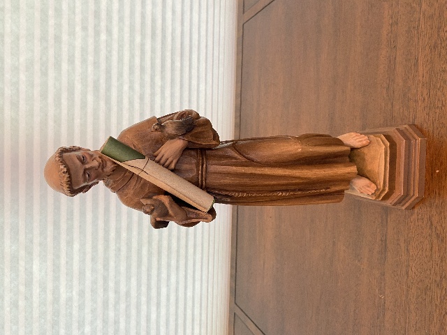 STUNNING VTG OTCO ST FRANCIS Of ASSISI Carved Figurine 14.75"H MADE IN ITALY