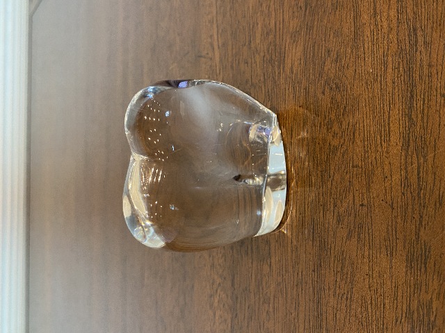 BEAUTIFUL VTG BACCARAT Crystal Clear Elephant Figurine 3"H SIGNED, FRANCE