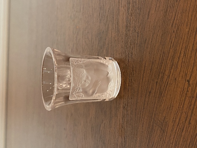 GORGEOUS LALIQUE Crystal "LES ENFANTS" Cherub Shot Glass SIGNED 1.75"H FRANCE