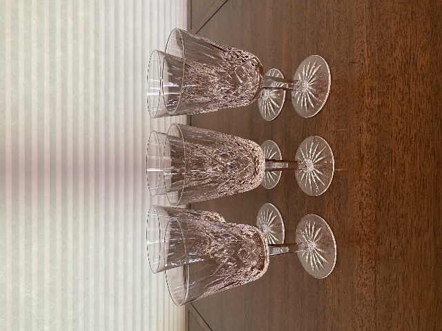 BEAUTIFUL SET(6) WATERFORD Crystal LISMORE Water Goblets 7"H, SIGNED, IRELAND