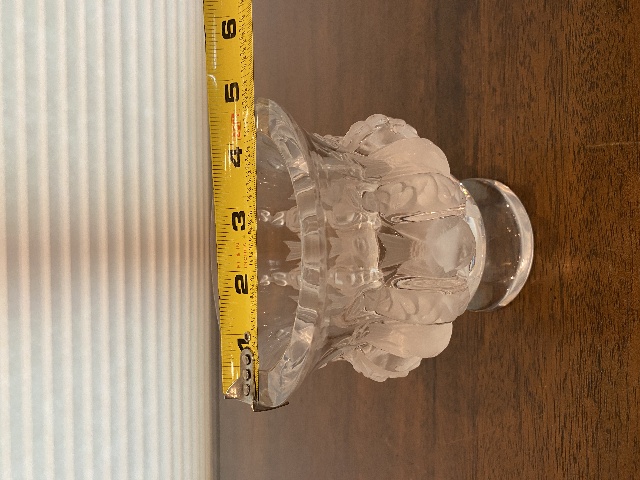 STUNNING VTG LALIQUE Crystal DAMPIERRE Vase Birds/Vines SIGNED