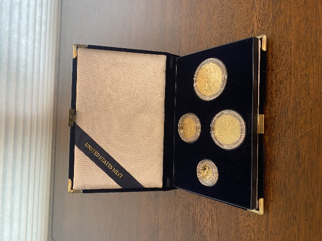BEAUTIFUL 1992 UNITED STATES MINT 4 COIN Proof American Gold Eagle Set