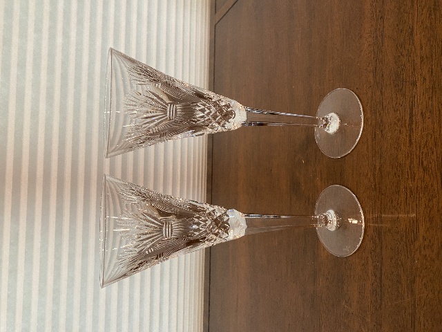 2 WATERFORD Crystal Millennium Series PROSPERITY Champagne Flutes 9.25"H SIGNED