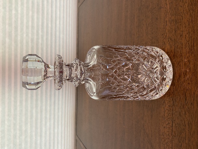 STUNNING VTG WATERFORD Crystal KELSEY Spirit Decanter W/Stopper SIGNED 9.5"H