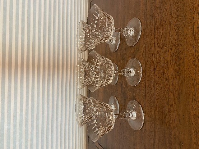 STUNNING SET(6) VTG BACCARAT Crystal NAVARRE Tall Sherbet Glasses 5" SIGNED