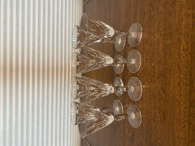 STUNNING SET(8) VTG WATERFORD Crystal SHEILA Sherry Glasses SIGNED 5.5"H