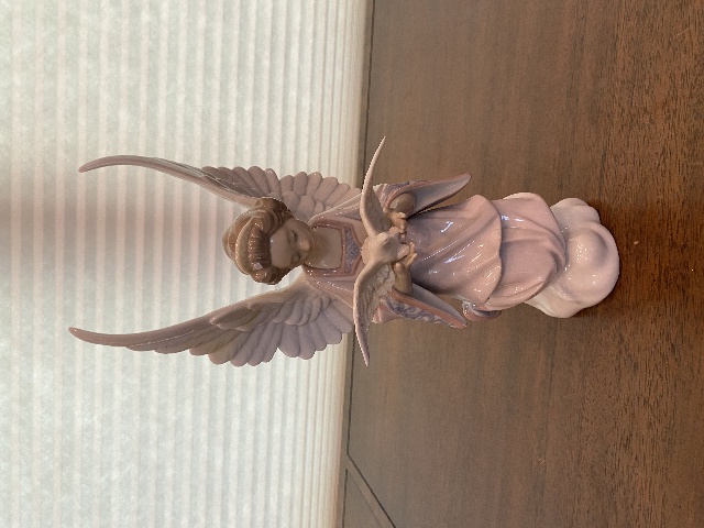 STUNNING VTG LLADRO ANGEL OF PEACE Glossy Porcelain Figurine #6131 12"H RETIRED