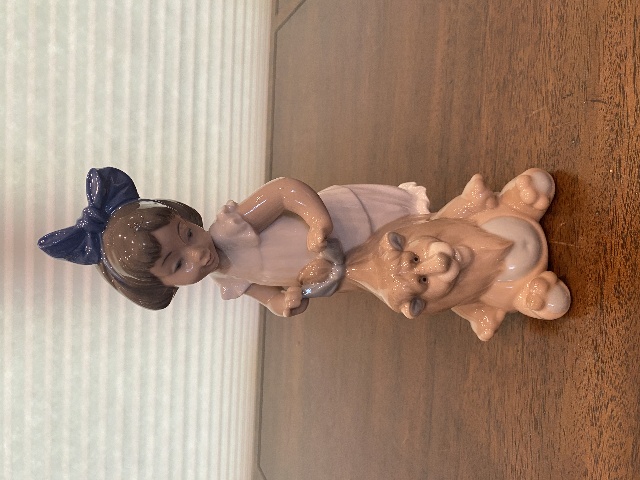 VTG NAO By LLADRO MY LOVELY LION Glossy Porcelain Figurine #1287 9.25"H