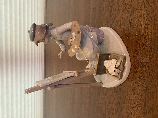 VTG LLADRO STILL LIFE Joven Pintora Artist At Easel Glossy Figurine #5363 6.75"H