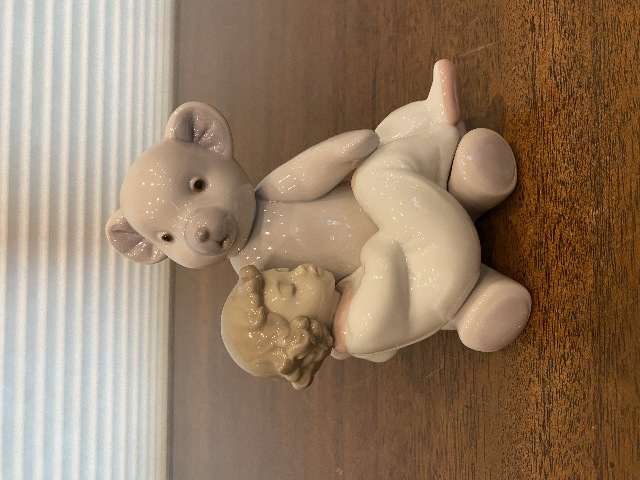 VTG NAO By LLADRO BIG BEAR HUG  Glossy Porcelain Figurine #1477 5"H SPAIN