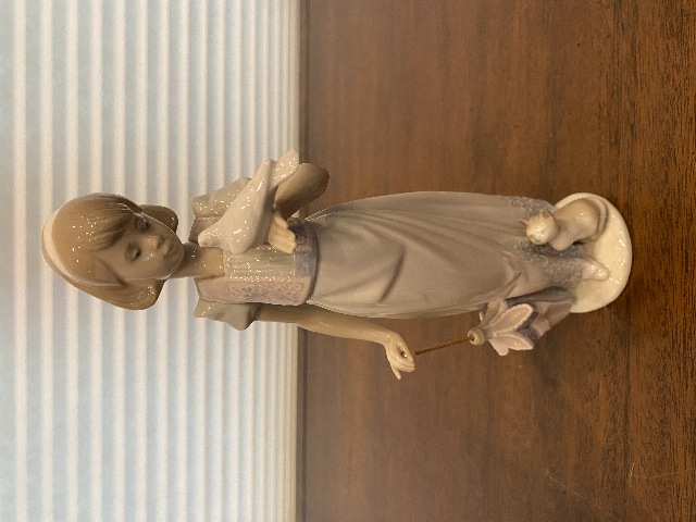 VTG LLADRO 1991 Collectors Society SUMMER STROLL Glossy Figurine #7611 9"H