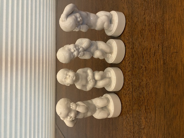 SET(4) VTG BING & GRONDAHL Kid/Baby Pains Porcelain Figurines 4.5"H DENMARK