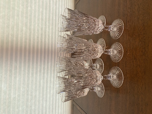 SET (11) VTG BEAUTIFUL Stuart Crystal GLENDEVON Wine Glasses 6.5"H SIGNED