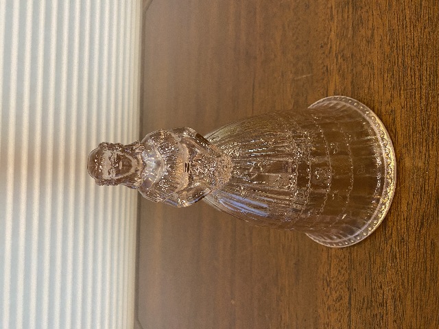 BEAUTIFUL VTG Imperial Glass Pink Iridescent Colonial Lady Glass Bell 6"H