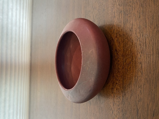 VTG VAN BRIGGLE Mulberry Smooth Shallow Art Pottery Bowl SIGNED 5.5"W