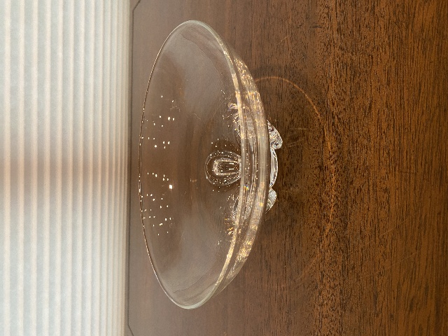 VTG Donald Pollard For STEUBEN 8059 Trillium Floret Crystal Bowl 7.75"W SIGNED