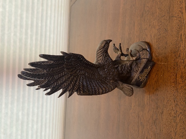 BEAUTIFUL VTG Bronze Flying Eagle Sculpture 8"H