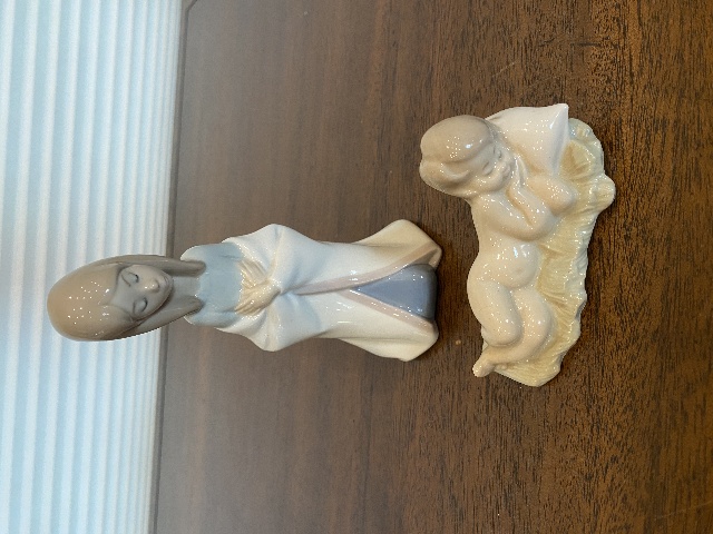 VTG LLADRO HOLY FAMILY Children's Nativity (Mary & Baby Jesus) SET(2)