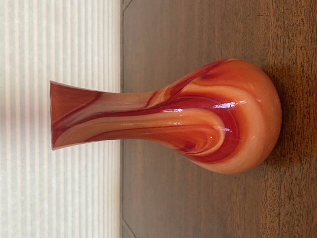 STUNNING VTG CARLO MORETTI? Multicolored Blended Pattern Art Glass Vase 8.75"H