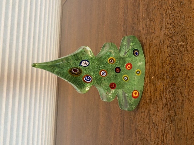 STUNNING MURANO Multicolored MILLEFIORI Christmas Tree Figurine 6.5"H